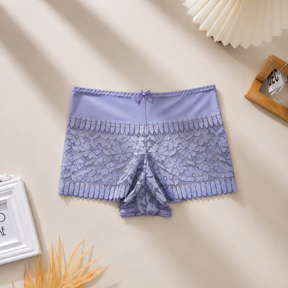 Plus Size Floral Lace Boxer Briefs