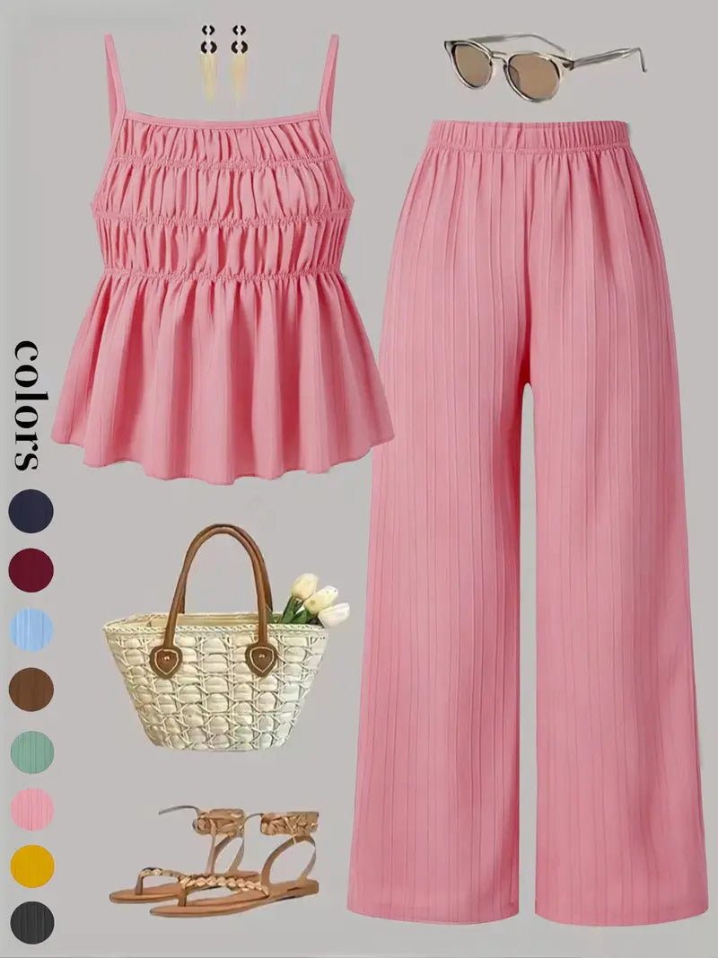 Effortless Chic Cami & Wide-Leg Pants Set