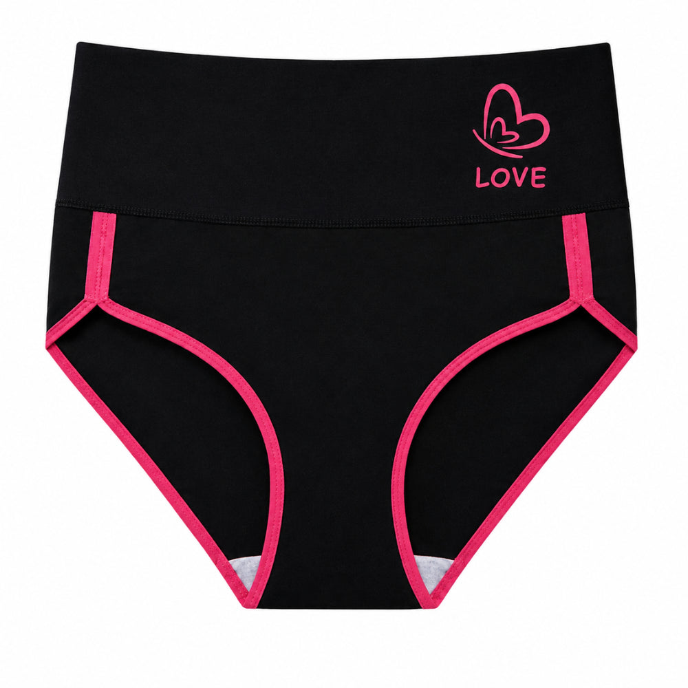 4-Pack Plus Size Printed Mid Waist Panties