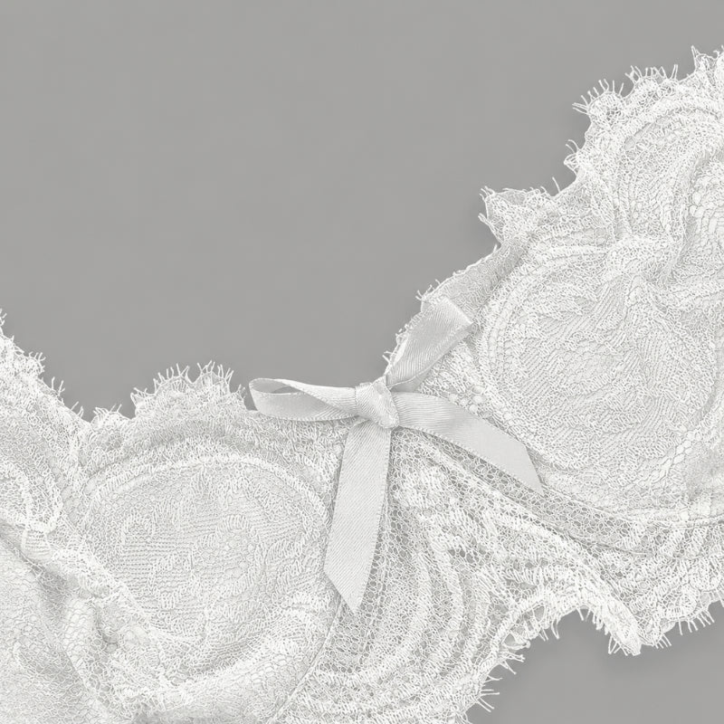 French Lace Underwire Push-Up Bra – Breathable Full Coverage Comfort
