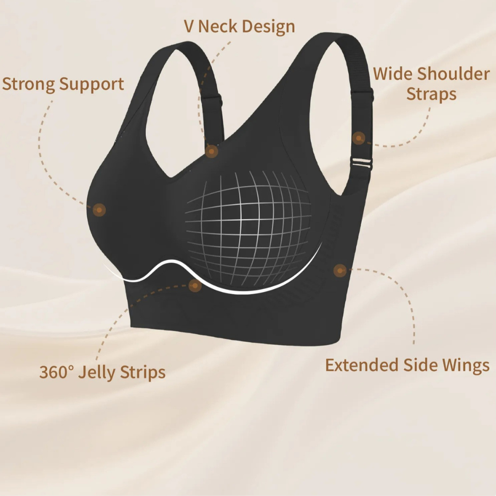Seamless Plus Size Jelly Support Bra