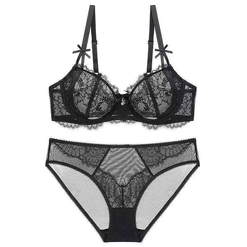 Lace Balconette Bra & Panty Set | Unlined Underwire