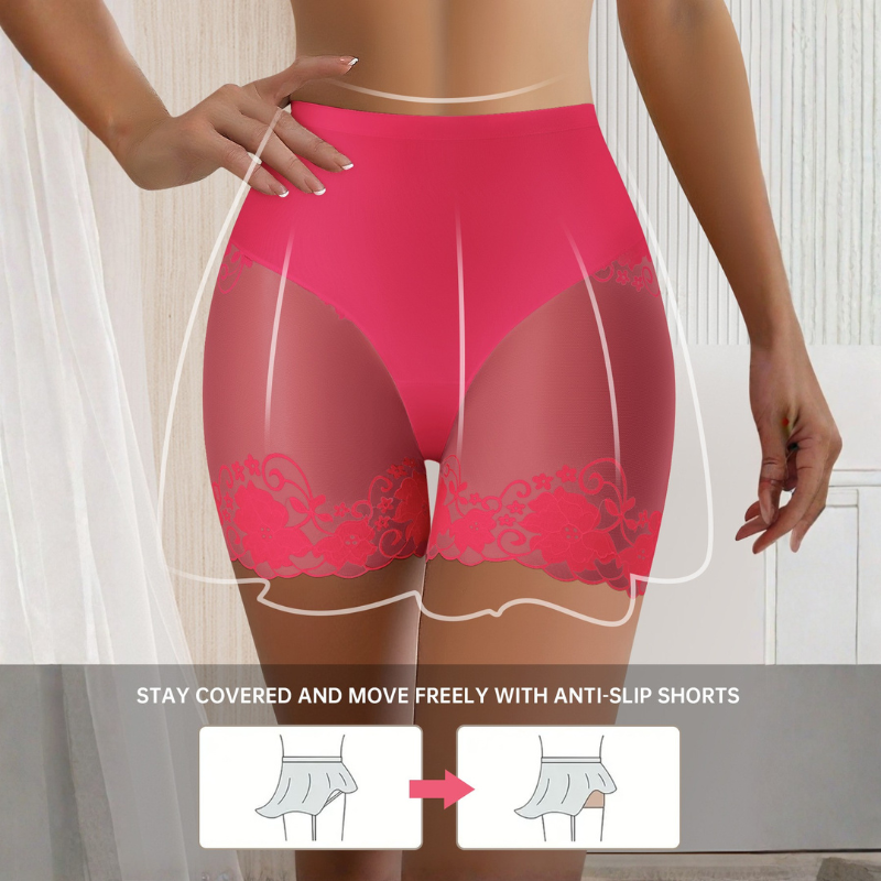 4-Pack Mesh Lace Boyshort Panties