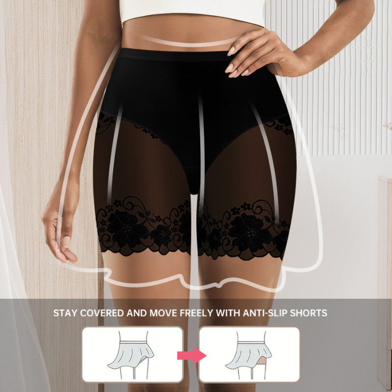 4-Pack Mesh Lace Boyshort Panties