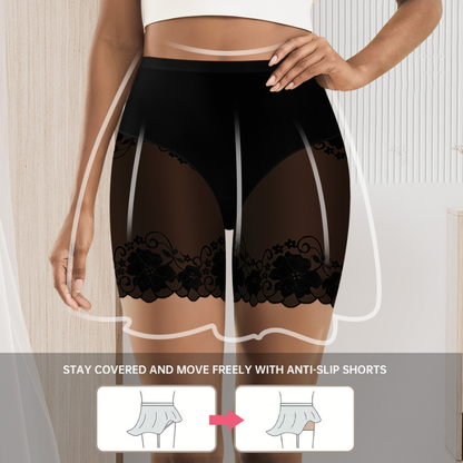 4-Pack Mesh Lace Boyshort Panties