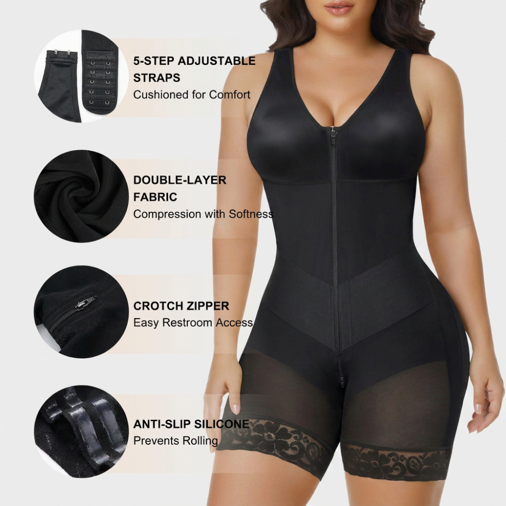 Colombian Tummy Control Faja Shapewear for Women with V-Shape Sculpting Band