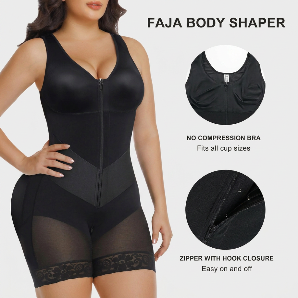 Colombian Tummy Control Faja Shapewear for Women with V-Shape Sculpting Band