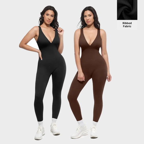Deep V Tummy Control Shapewear Bodysuit
