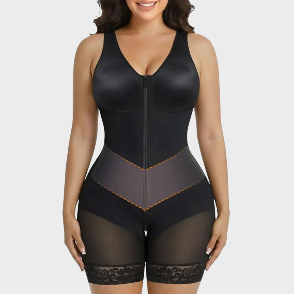 Colombian Tummy Control Faja Shapewear for Women with V-Shape Sculpting Band