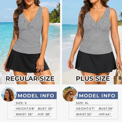Ruffle Tankini Swim Dress Set