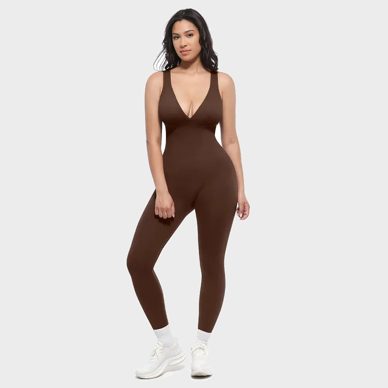 Deep V Tummy Control Shapewear Bodysuit