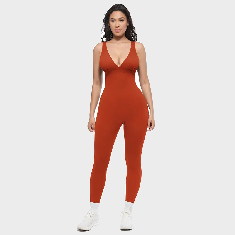 Deep V Tummy Control Shapewear Bodysuit