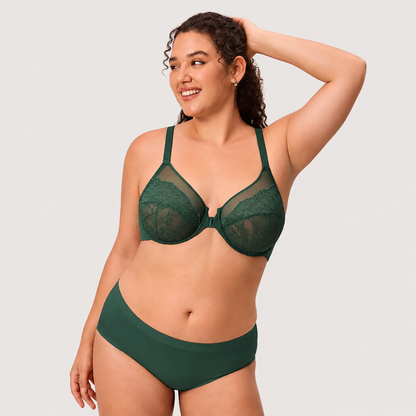 Women’s Lace Front Closure Underwire Racerback Bra
