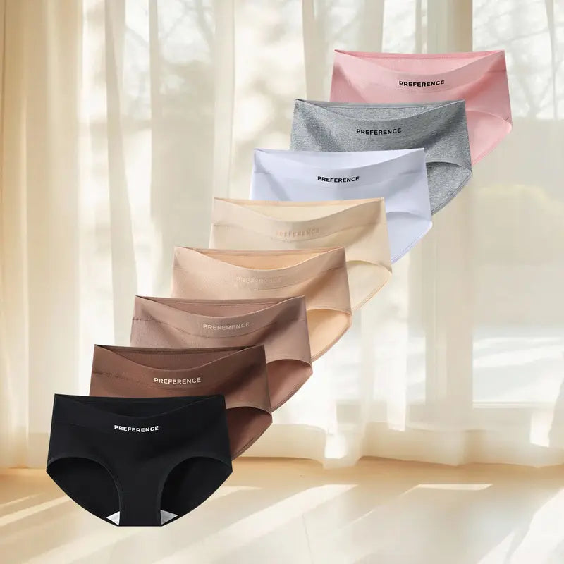 Plus Size 100% Cotton Panties 5 Pack – Soft Breathable Full Coverage Briefs