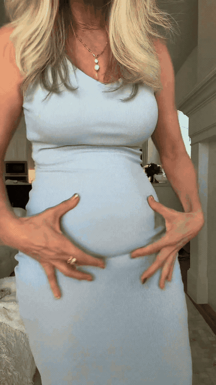 Continuous blue dress fit transformation