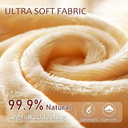 Fleece-Lined Fake Sheer Thermal Tights