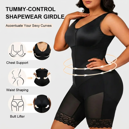 Colombian Tummy Control Faja Shapewear for Women with V-Shape Sculpting Band