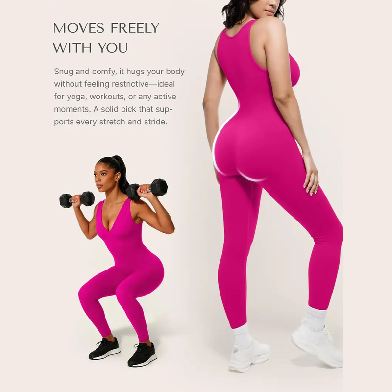 Deep V Tummy Control Shapewear Bodysuit