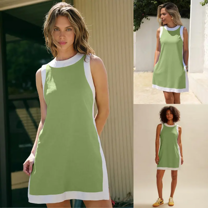 Color Block Cotton Two-Piece Lounge Set