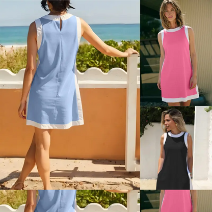 Color Block Cotton Two-Piece Lounge Set