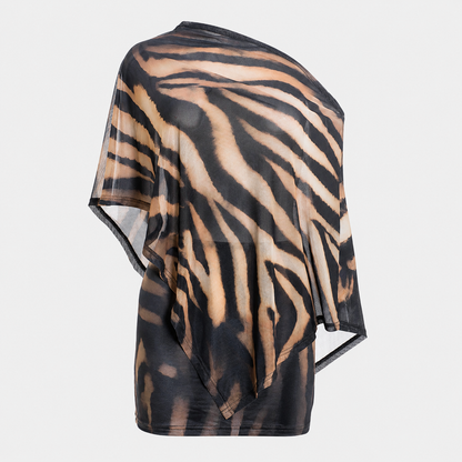 Tiger Pattern Sheer Skirt Set