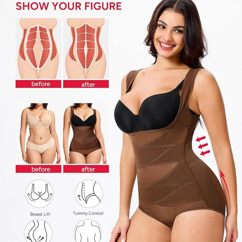 Women's Breathable Mesh Tummy Control Bodysuit