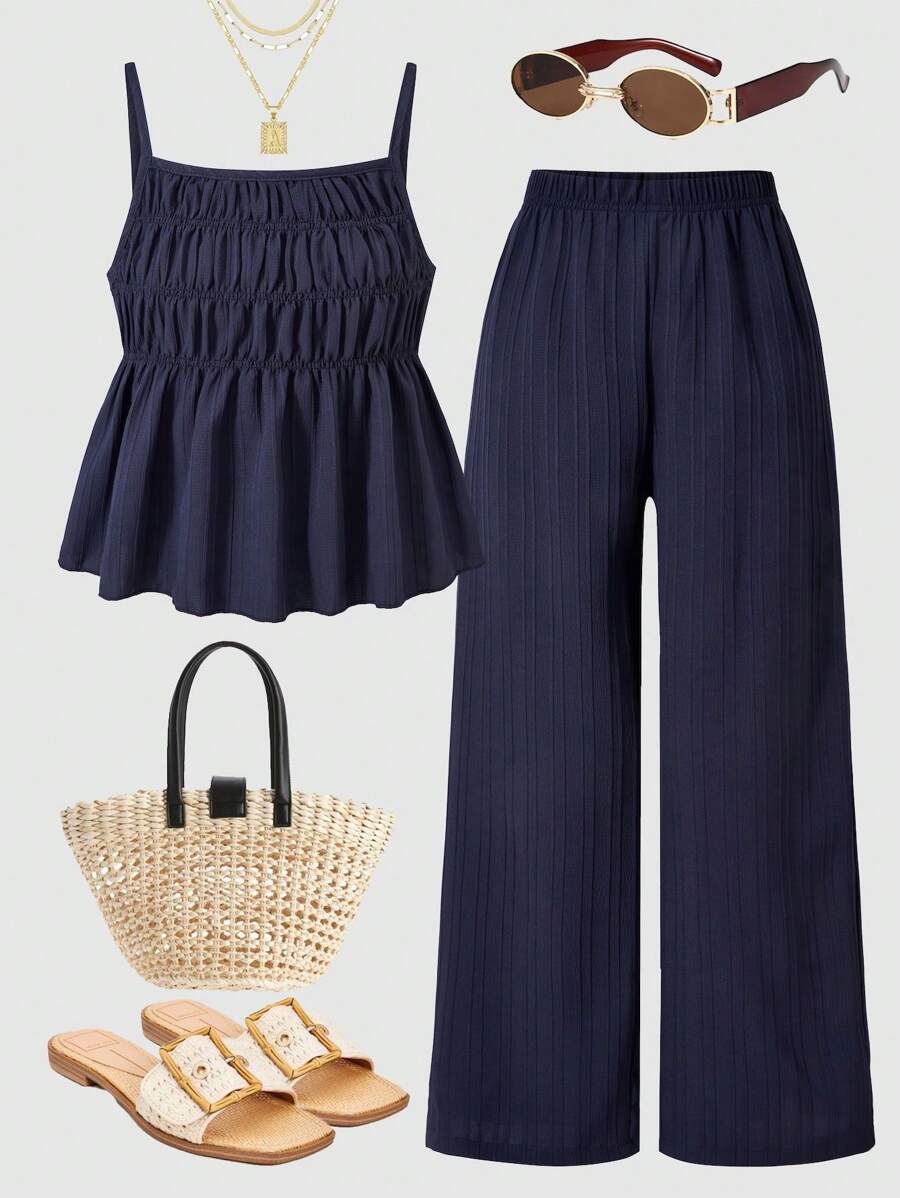 Effortless Chic Cami & Wide-Leg Pants Set
