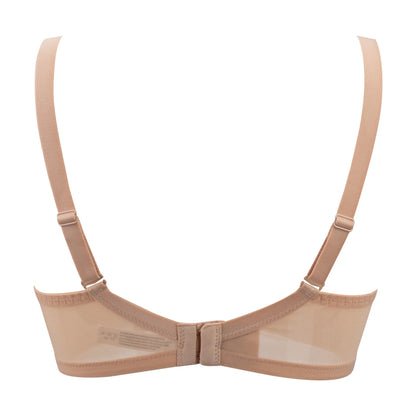 Plus Size Sheer Mesh Halter Underwire Bra