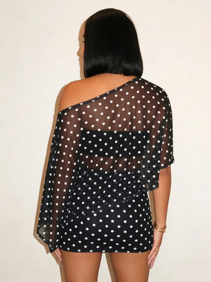 Tiger Pattern Sheer Skirt Set