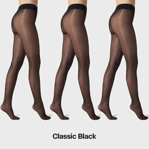 Women’s 3-Pack High-Waist Sheer Pantyhose with Silky Oil Shine