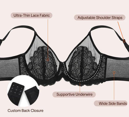 Lace Full Coverage Underwire Bra
