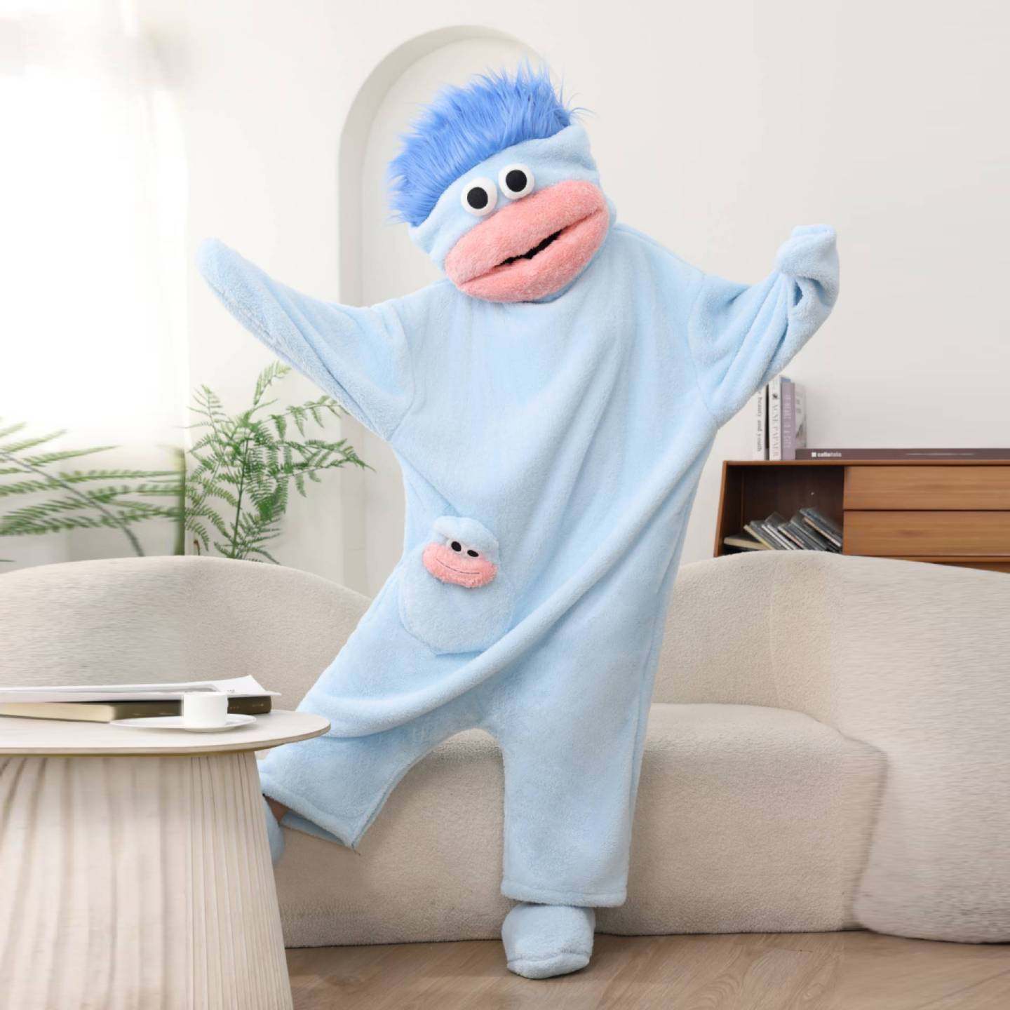 Funny Monster Oversized Blanket Hoodie Pajamas