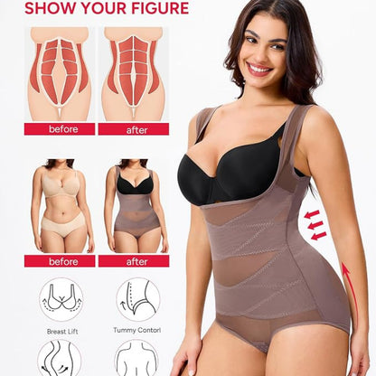 Women's Breathable Mesh Tummy Control Bodysuit