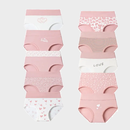 High-Waisted Cotton Tummy Control Panties 4/6/8/10-Pack