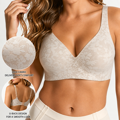 Floral Lace Wireless Lift Bra