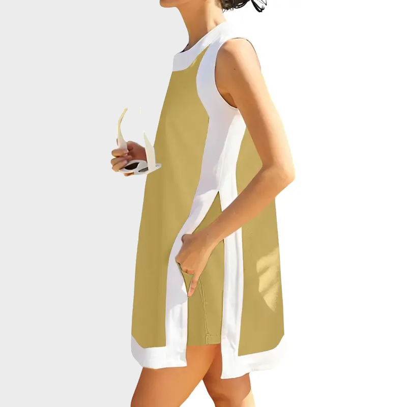 Color Block Cotton Two-Piece Lounge Set
