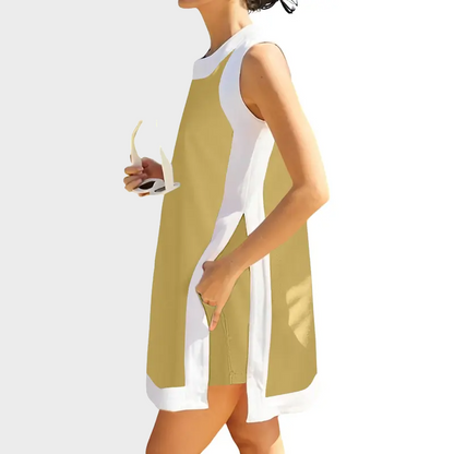 Color Block Cotton Two-Piece Lounge Set