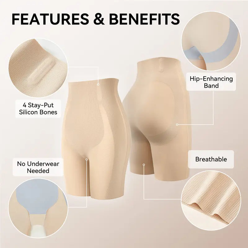 High-Waisted Seamless Tummy Control Shaper Shorts
