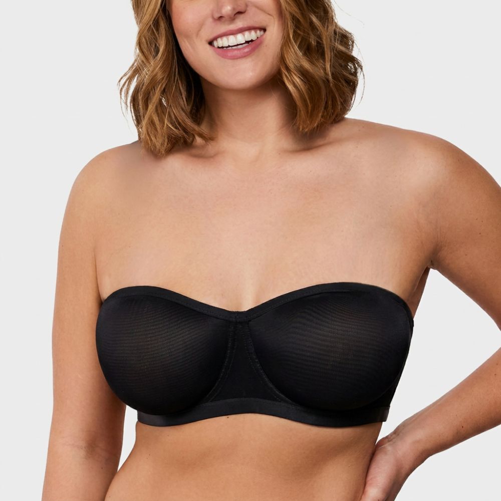Convertible Strapless Minimizer Mesh Bra