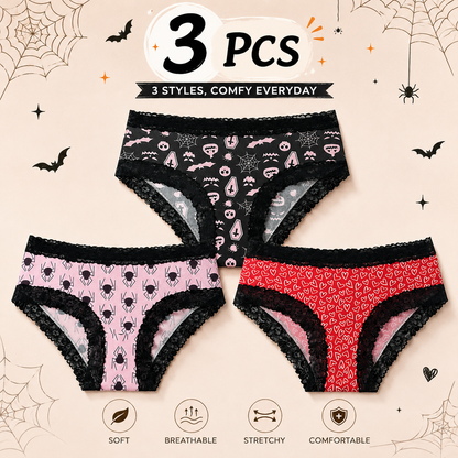 Halloween Lace Brief Panties