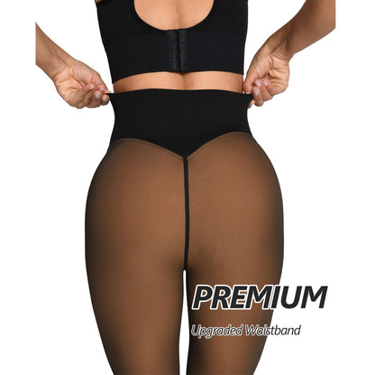 One-Seam & 4 Shades Fleece Lined Tights