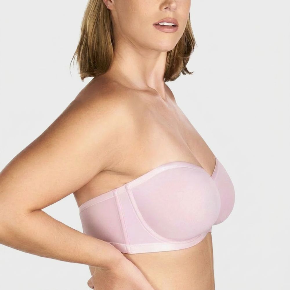Convertible Strapless Minimizer Mesh Bra