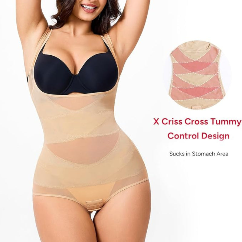 Women's Breathable Mesh Tummy Control Bodysuit
