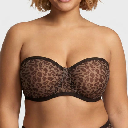 Convertible Strapless Minimizer Mesh Bra