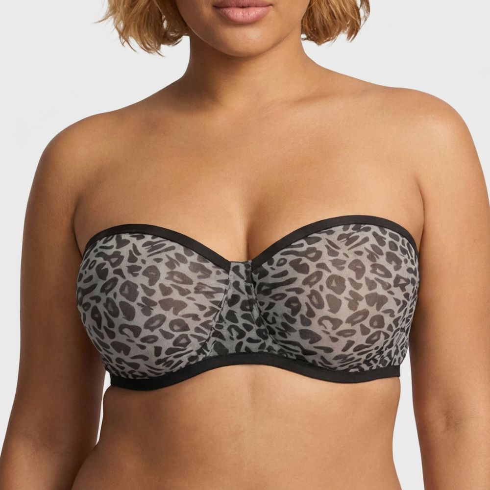 Convertible Strapless Minimizer Mesh Bra