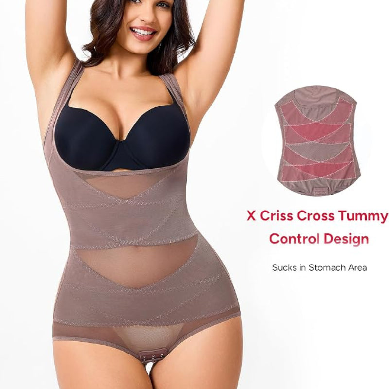 Women's Breathable Mesh Tummy Control Bodysuit
