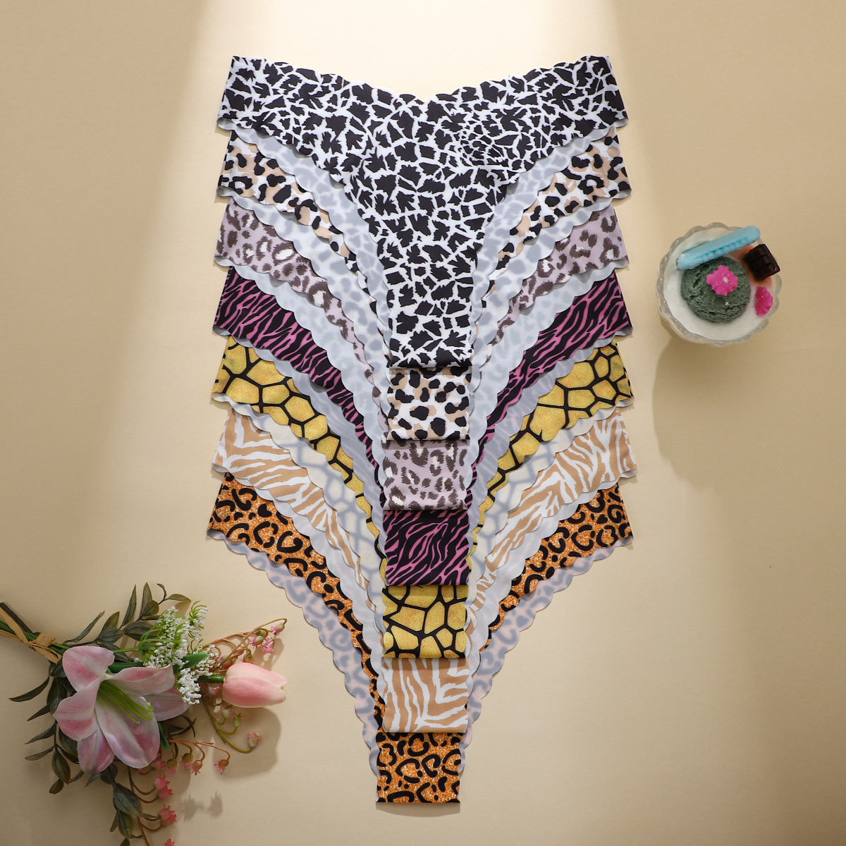 WaveEdge™ Seamless Leopard Underwear Set