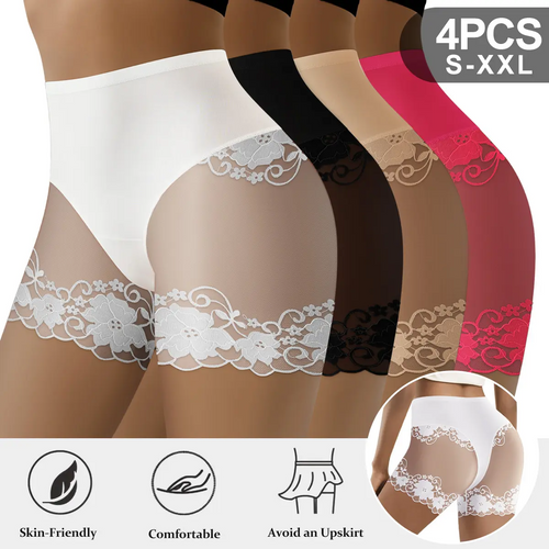 4-Pack Mesh Lace Boyshort Panties