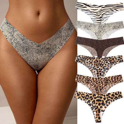 6-Pack Leopard Print Seamless Women's Panties