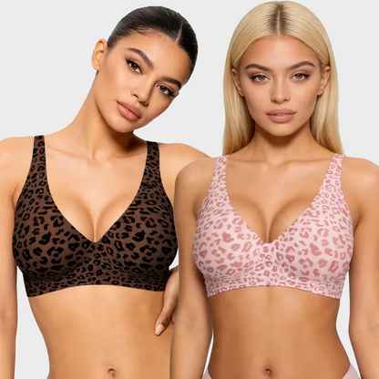 Seamless Deep V Push-Up Wireless Bra